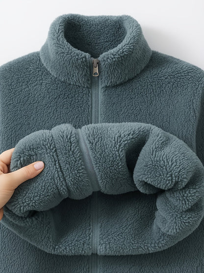 Women's Versatile Zip-Up Cardigan detail view