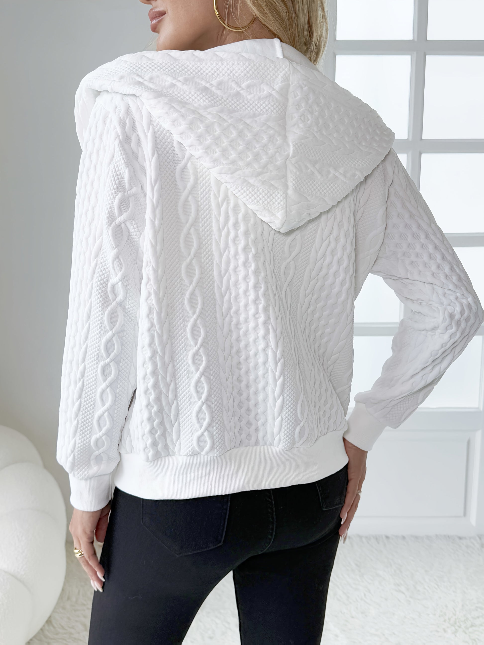 Women's Versatile Zip-Up Hoodie – 3-Color Selection detail view