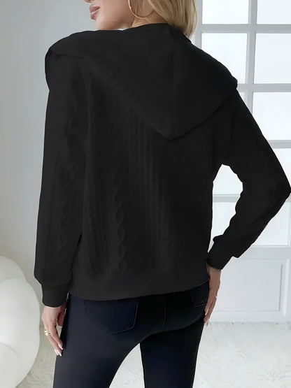 Women's Versatile Zip-Up Hoodie – 3-Color Selection detail view