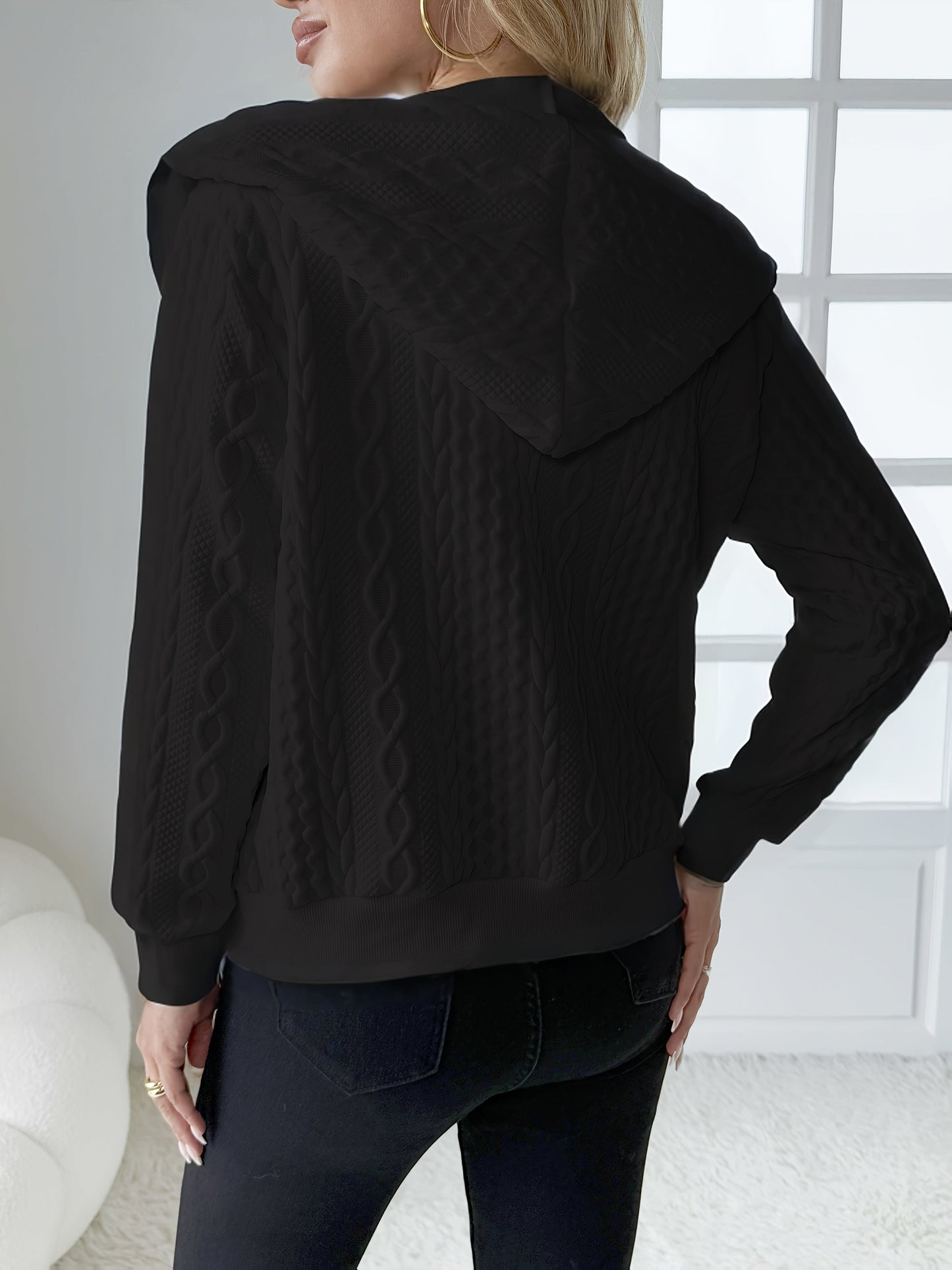 Women's Versatile Zip-Up Hoodie – 3-Color Selection detail view