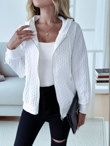 Women's Versatile Zip-Up Hoodie – 3-Color Selection detail view