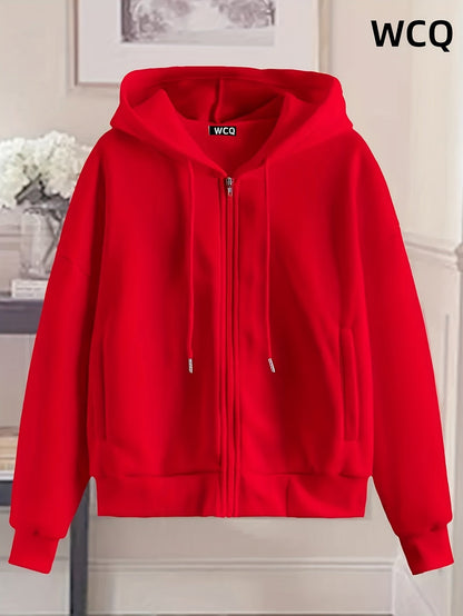 Women's Versatile Zip-Up Hoodie – 5-Color Selection detail view