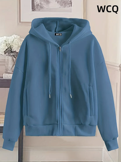 Women's Versatile Zip-Up Hoodie – 5-Color Selection detail view