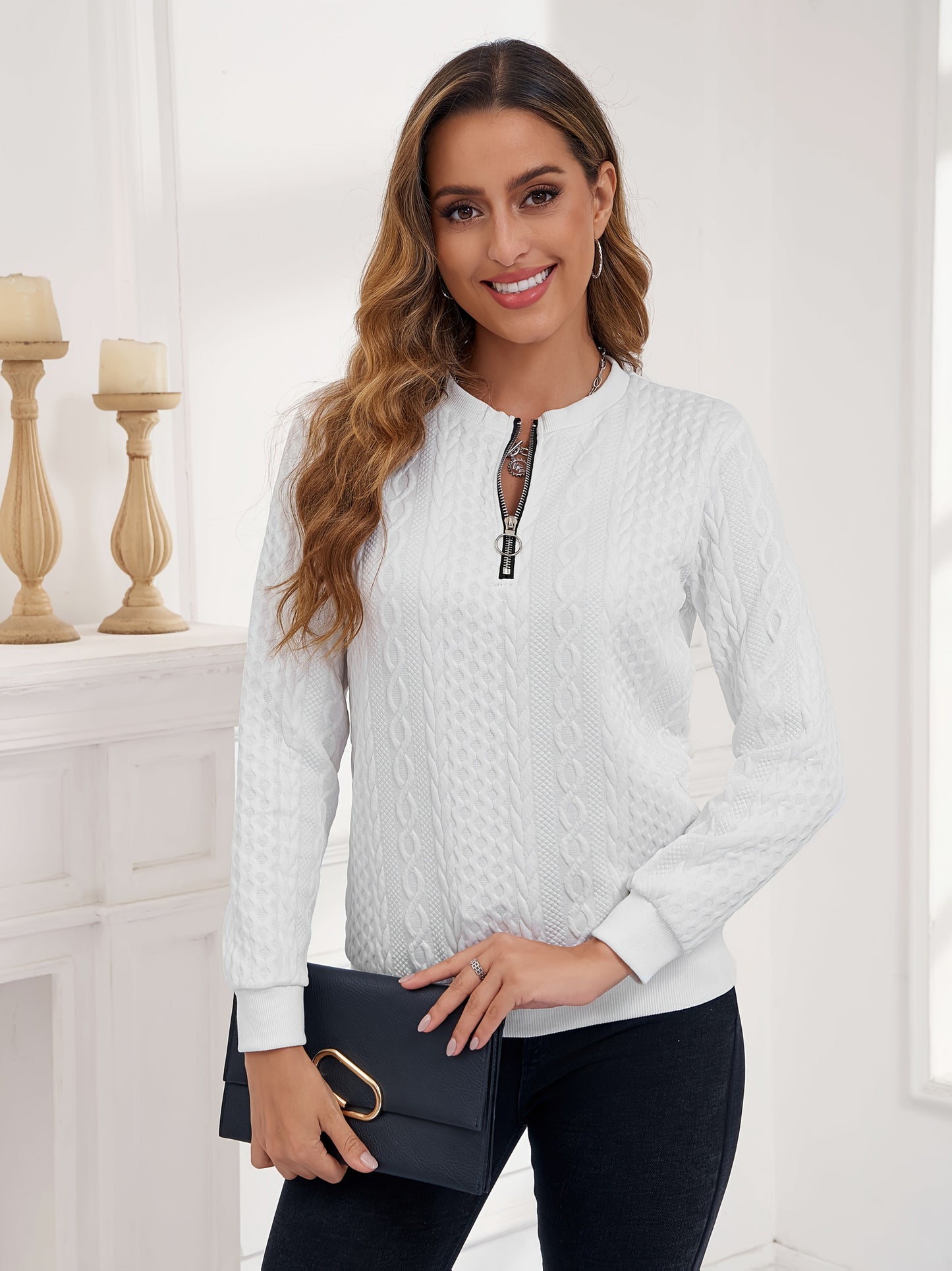 Women's Versatile Zip-Up Hoodie – 6-Variant Selection detail view