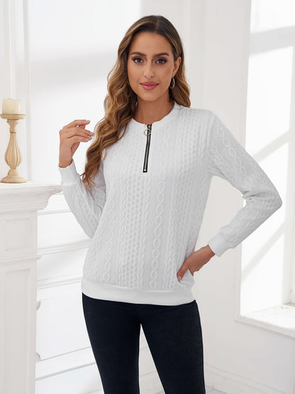 Women's Versatile Zip-Up Hoodie – 6-Variant Selection – White option – view 2