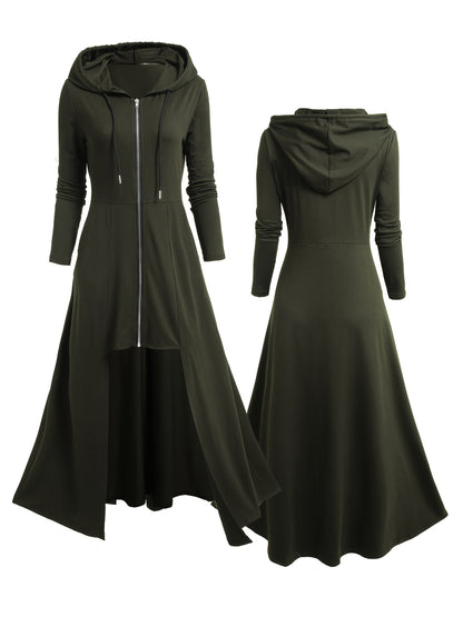 Women's Versatile Zip-Up Jacket – Olive Green detail view