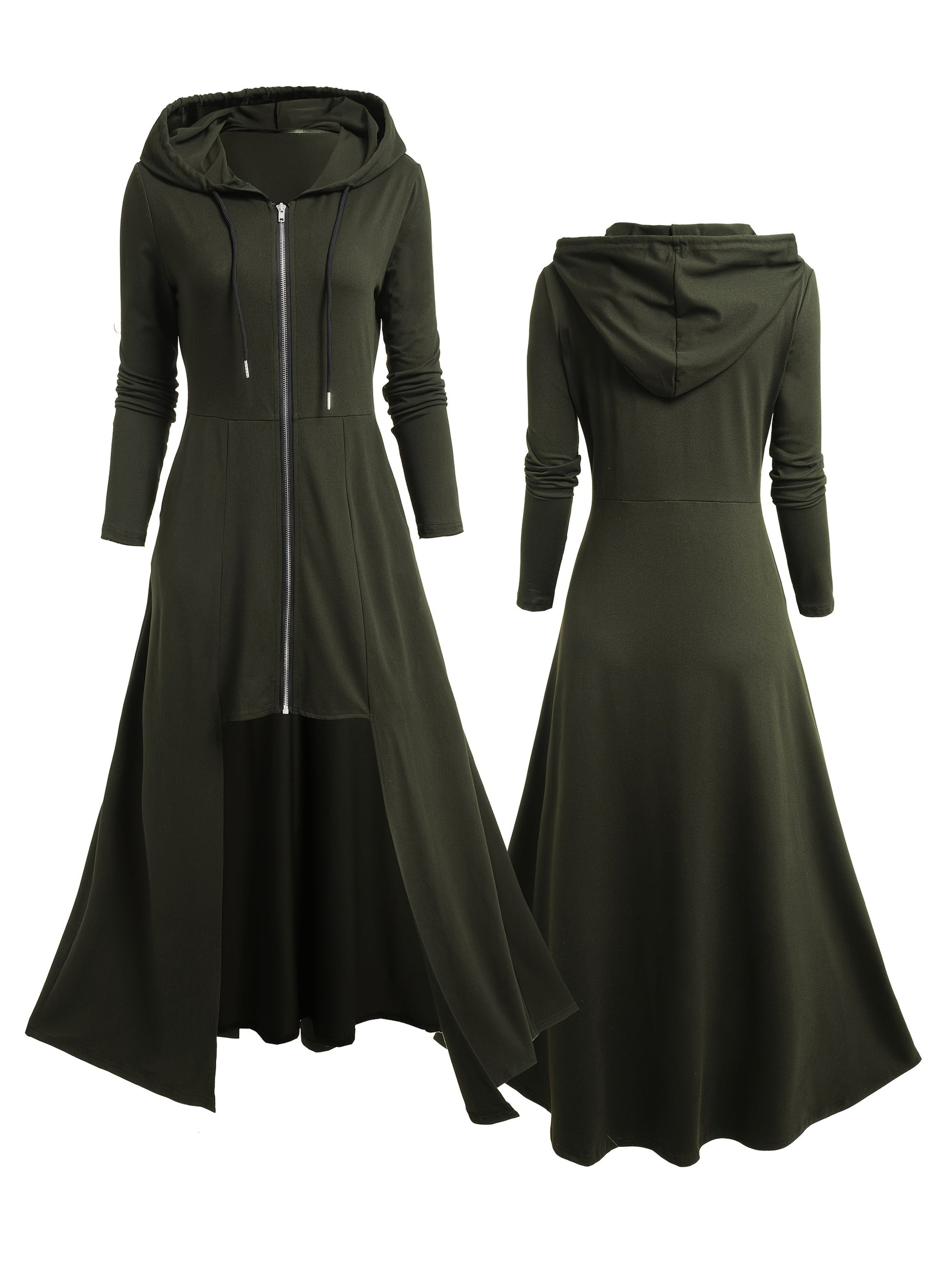Women's Versatile Zip-Up Jacket – Olive Green detail view