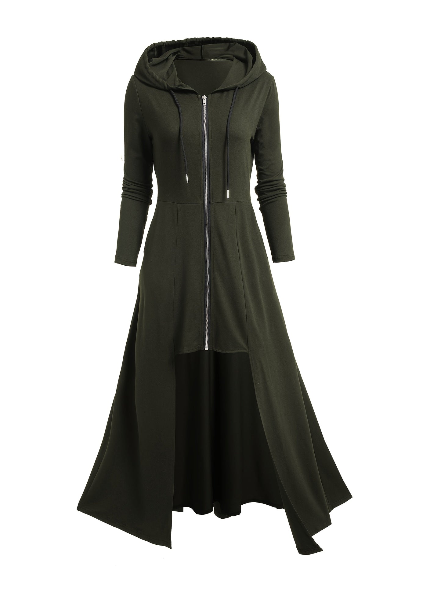 Women's Versatile Zip-Up Jacket – Olive Green detail view