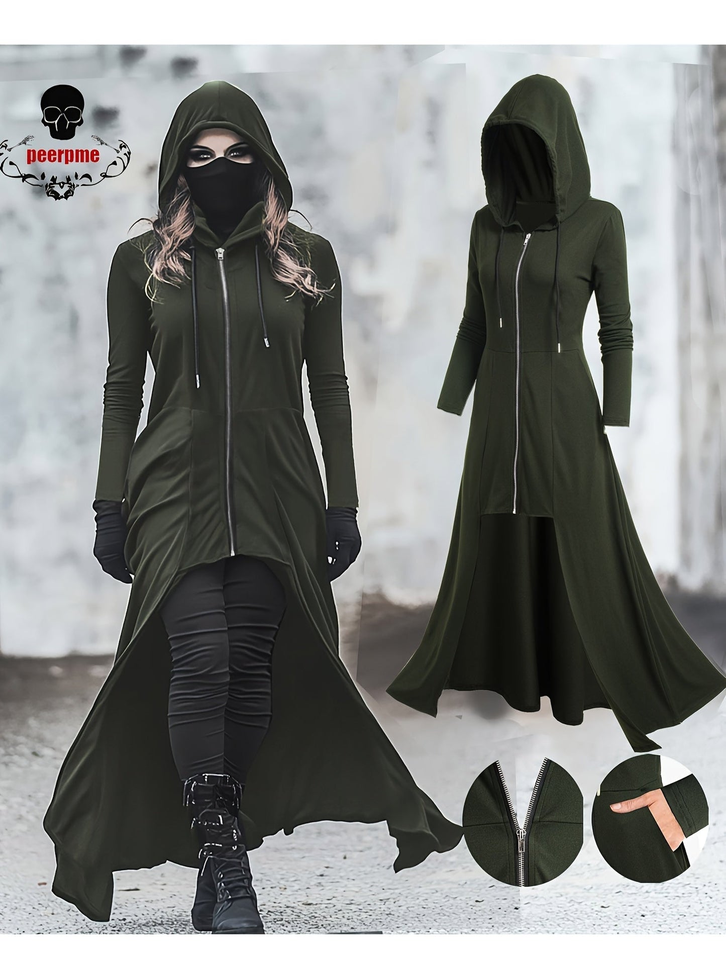 Women's Versatile Zip-Up Jacket – Olive Green – Green option – view 2