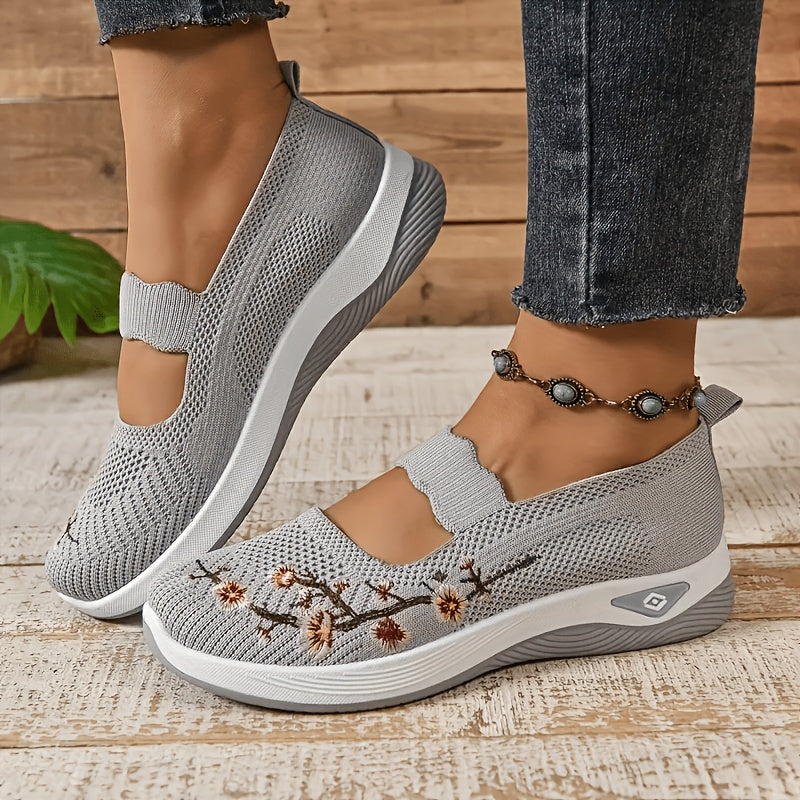 Women's Walking Shoes – Breathable for Outdoor & – Black Knit – view 7