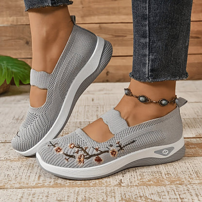 Women's Walking Shoes – Breathable for Outdoor & – Black Knit – view 7