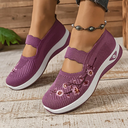 Women's Walking Shoes – Breathable for Outdoor & – Black Knit – Black option – main product image