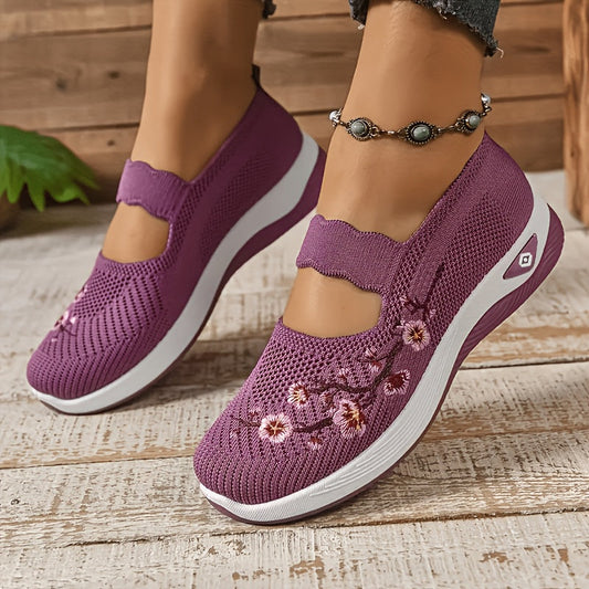 Women's Walking Shoes – Breathable for Outdoor & – Black Knit – Black option – main product image