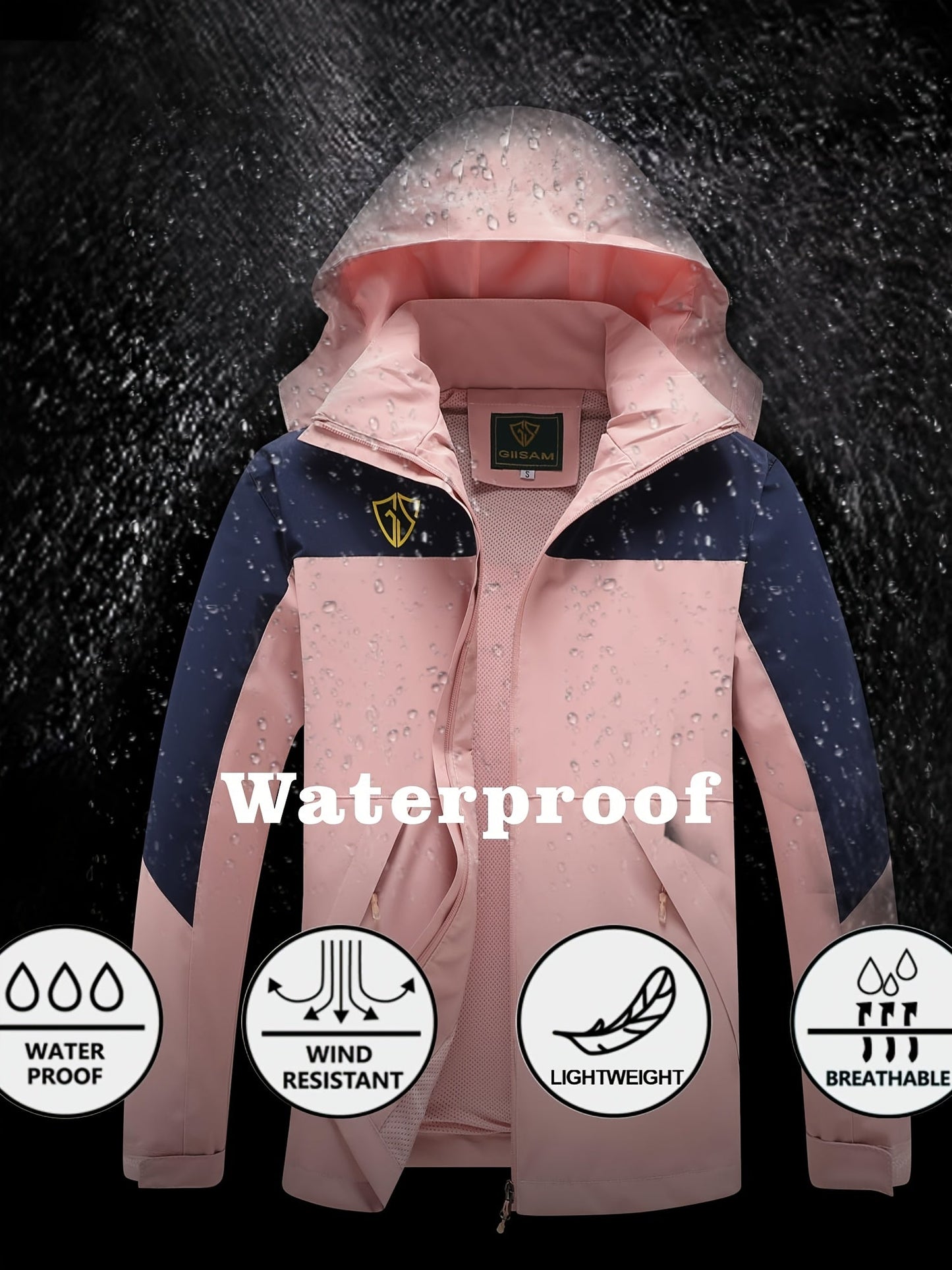 Women's Waterproof Zip-Up Jacket – Green option – view 2