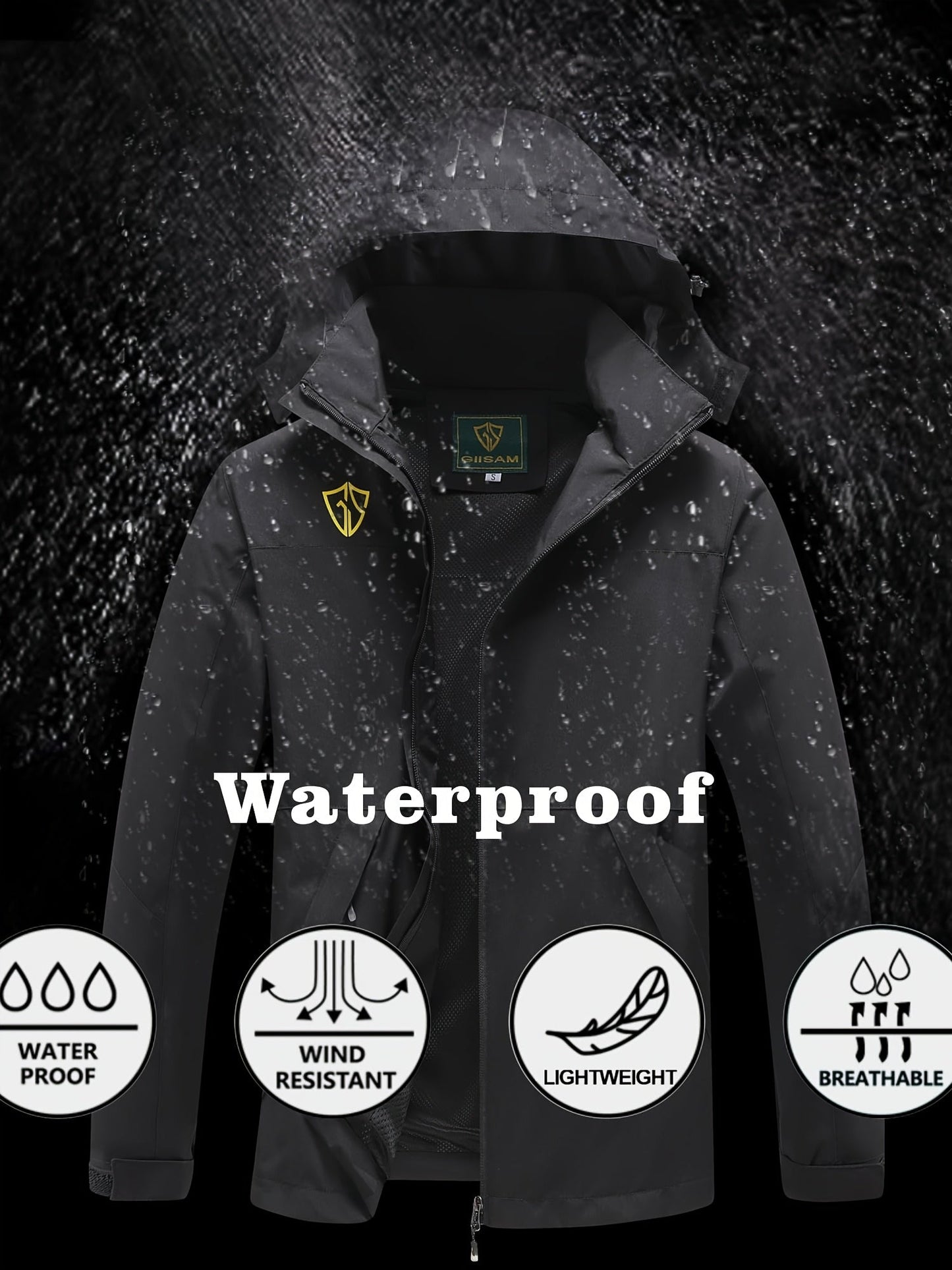 Women's Waterproof Zip-Up Jacket – Green option – view 4