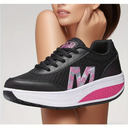 Women's Wedge Shoes - Lace-Up Design – main product image