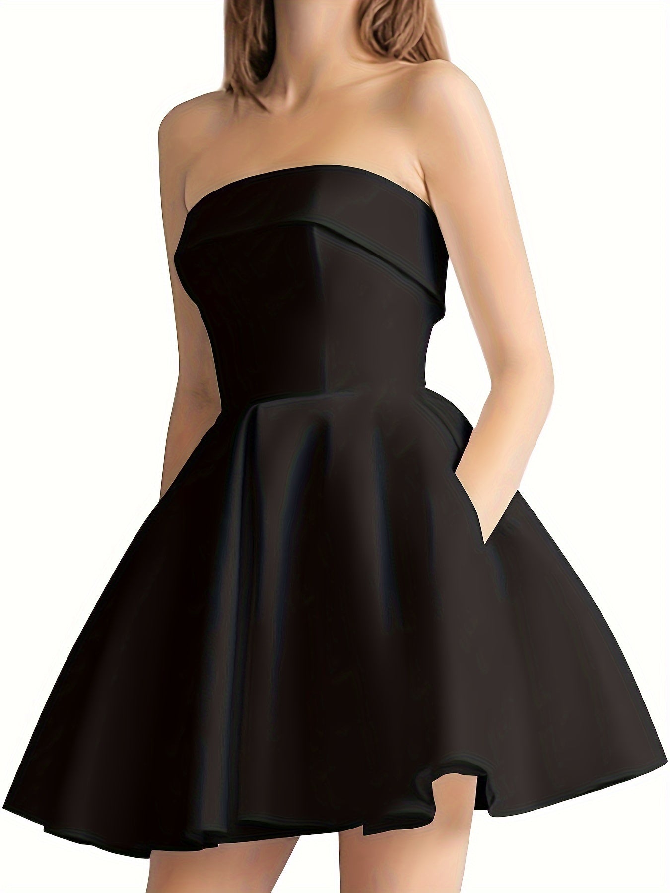 Women's White A-Line Dress – White option – view 5