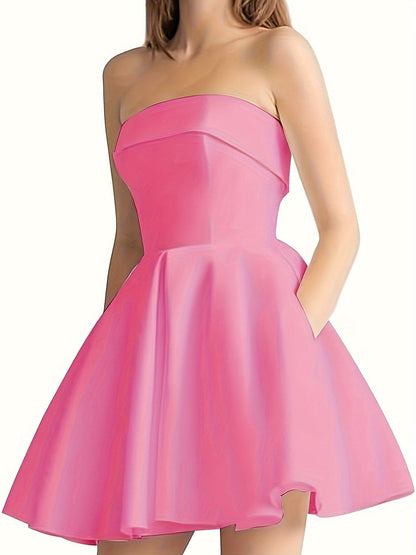 Women's White A-Line Dress detail view