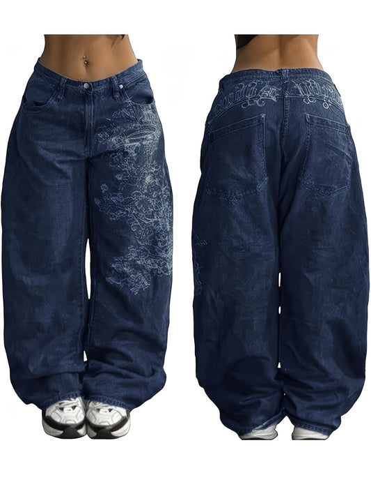 Women's Wide Leg Jeans - Black – Black option – main product image