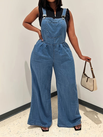 Women's Wide Leg Jeans - Blue Pocket Detail detail view