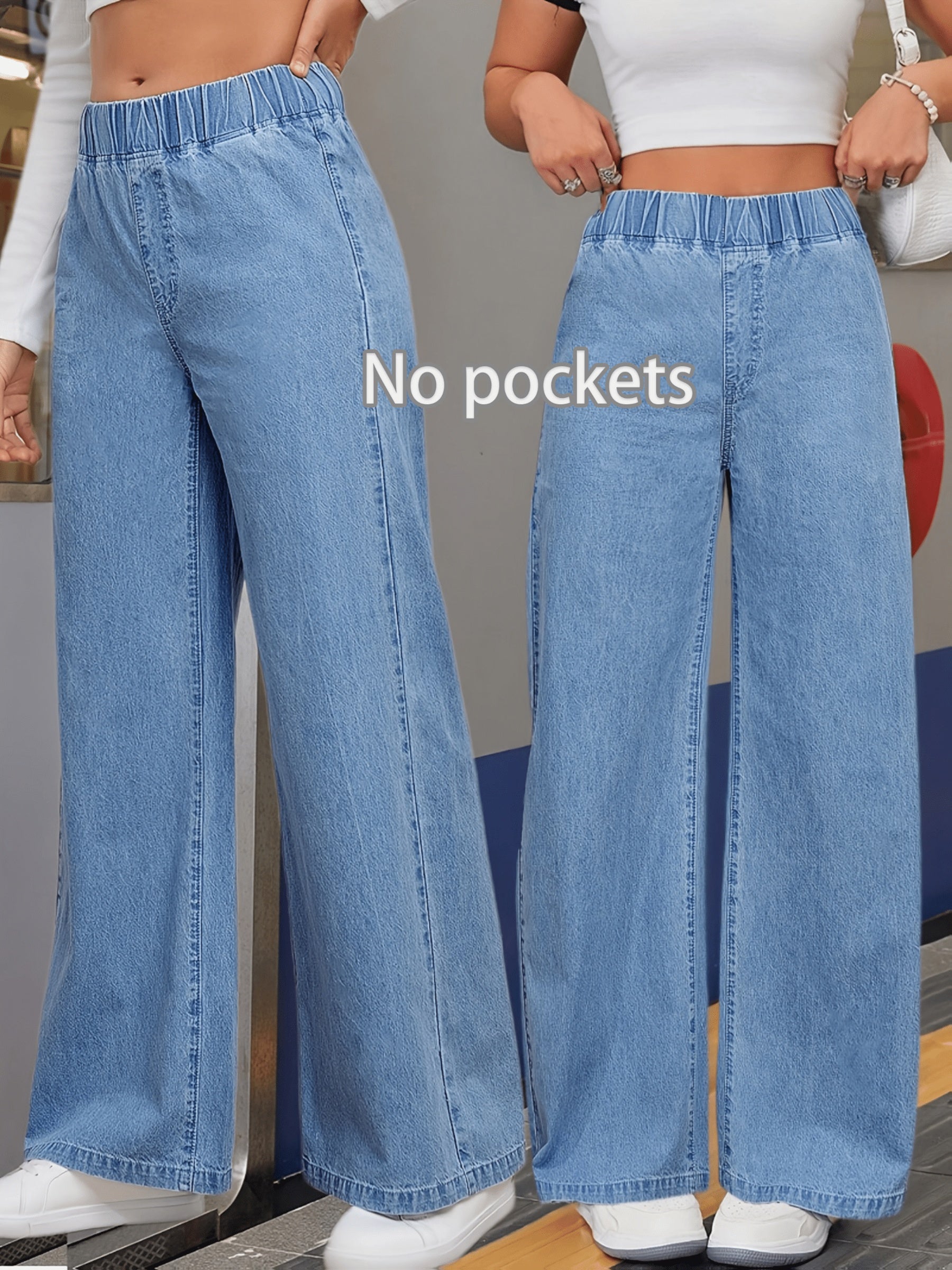 Women's Wide Leg Jeans - Medium Blue Weekend – Blue option – main product image