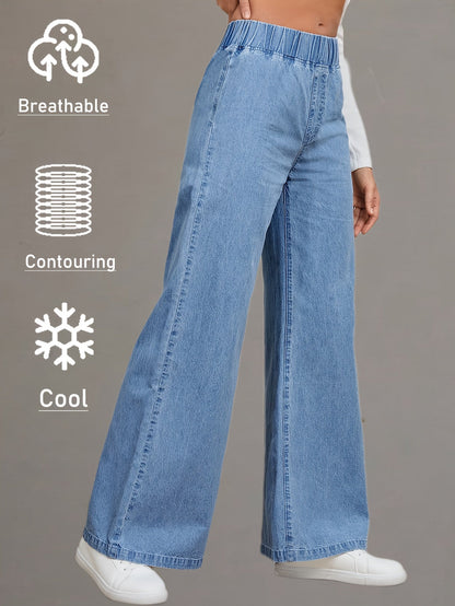 Women's Wide Leg Jeans - Medium Blue Weekend detail view