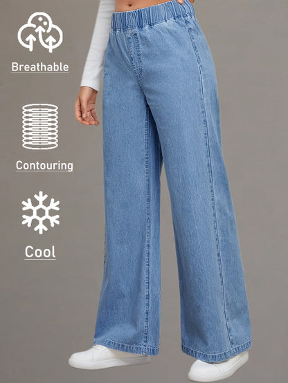 Women's Wide Leg Jeans - Medium Blue Weekend detail view