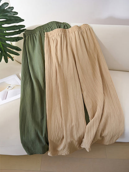 Women's Wide Leg Pants - Drawstring Waist Wide leg 62 detail view