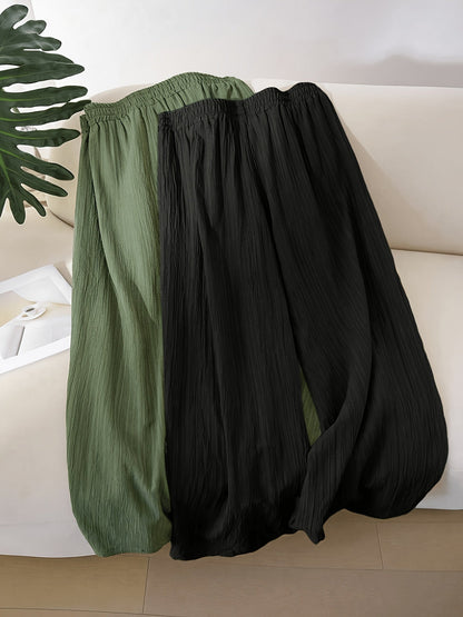 Women's Wide Leg Pants - Drawstring Waist Wide leg 62 detail view