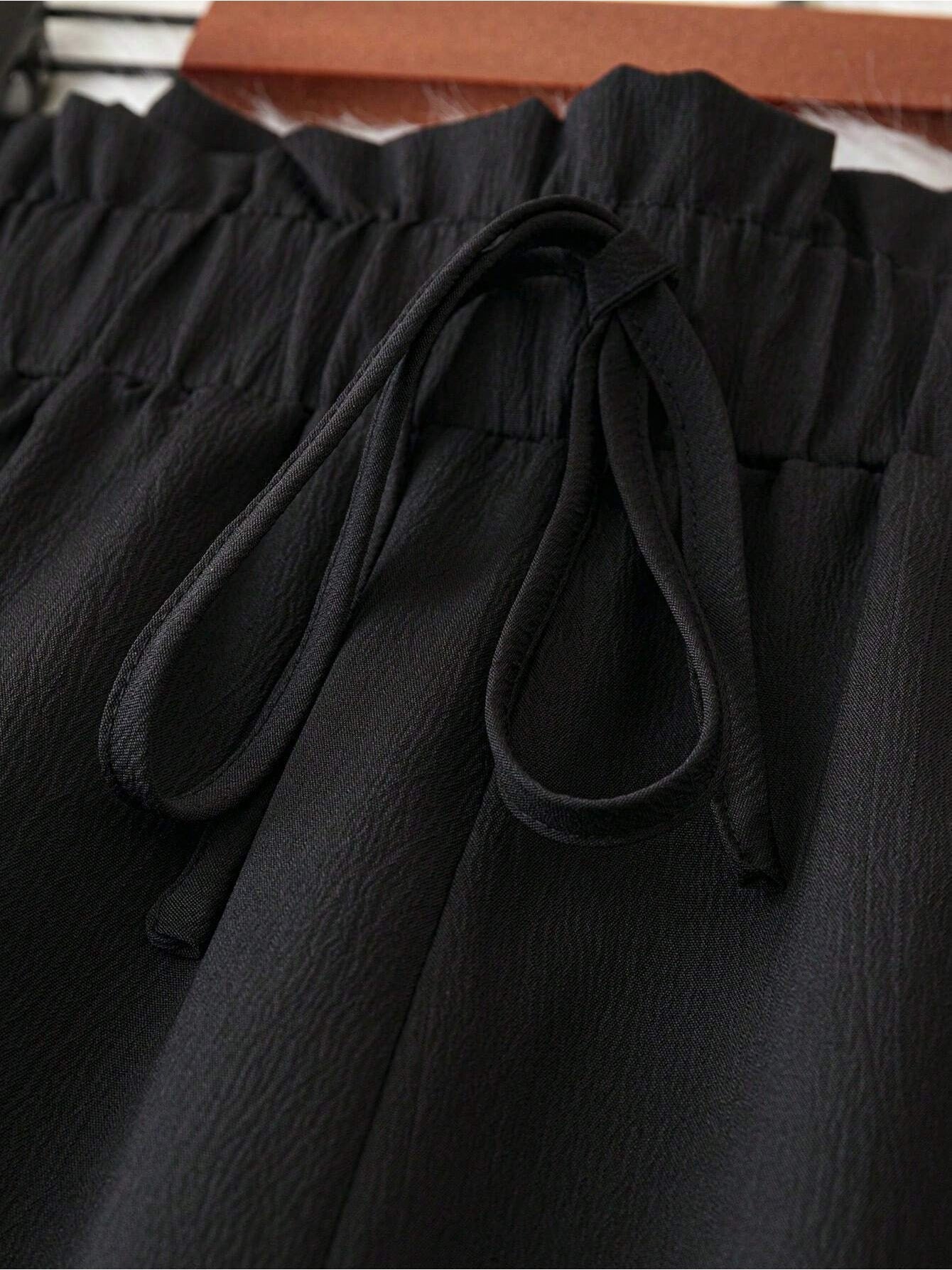 Women's Wide Leg Pants - Drawstring Waist Wide leg 82 detail view