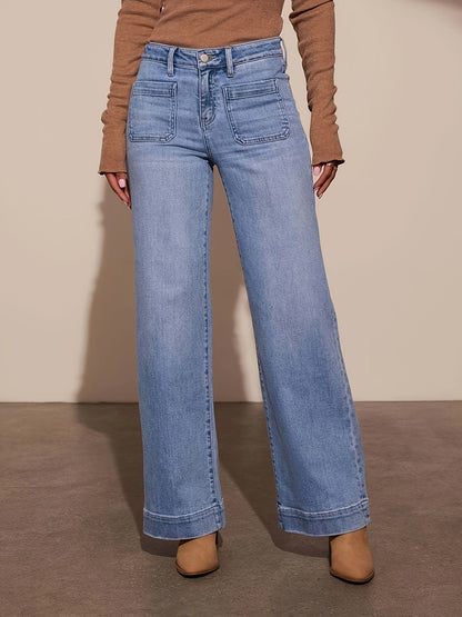 Women's Wide Leg Pants - High Waist – Sizes S–XXL – Blue option – view 2