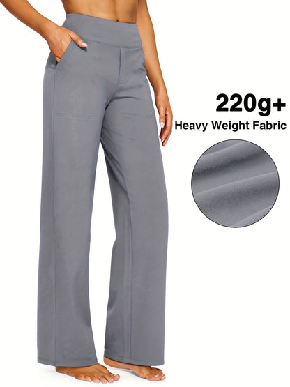 Women's Wide Leg Pants - High Waist Wide leg – Gray option – view 2