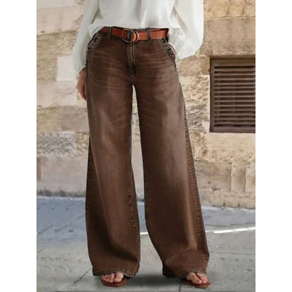 Women's Wide Leg Pants - High Waist Wide leg 64 detail view
