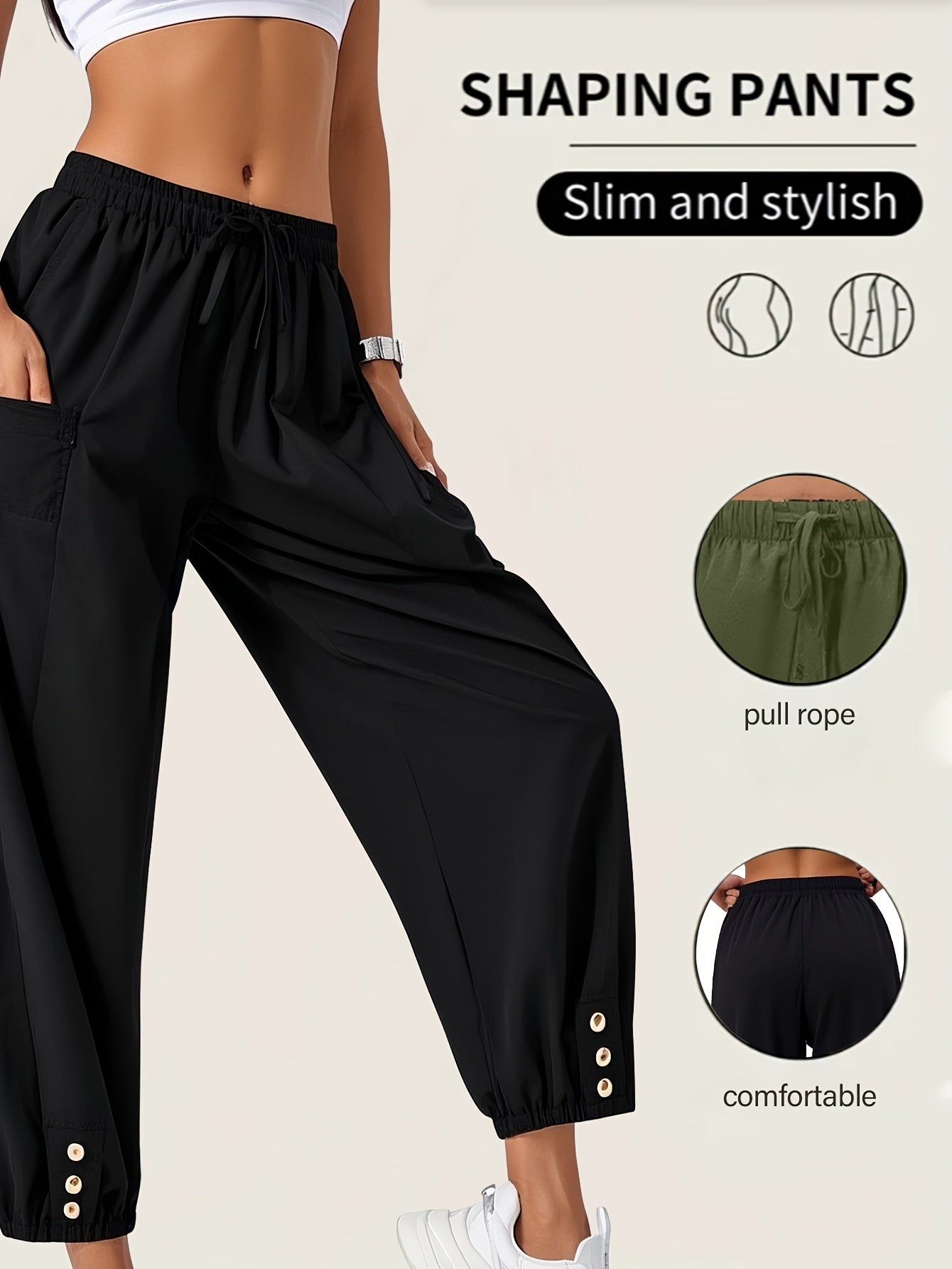 Women's Wide Leg Pants - High Waist Wide leg 66 – view 4