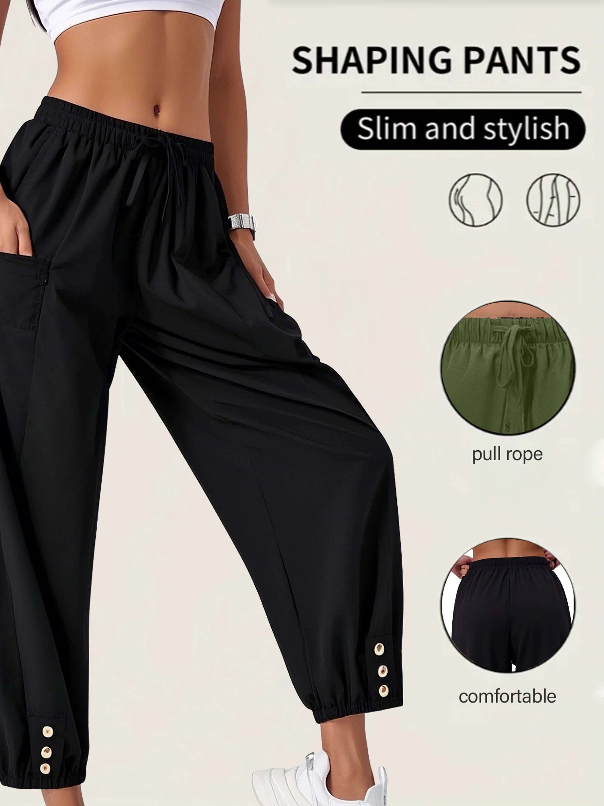 Women's Wide Leg Pants - High Waist Wide leg 66 – view 5