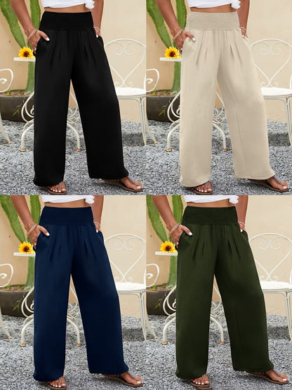 Women's Wide Leg Pants - High Waist Wide leg 76 detail view