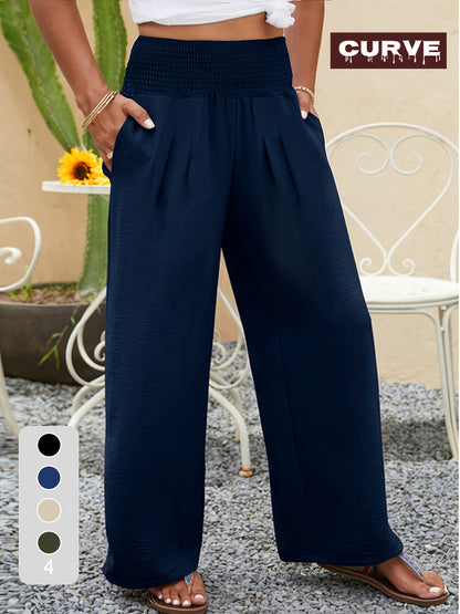 Women's Wide Leg Pants - High Waist Wide leg 76 detail view
