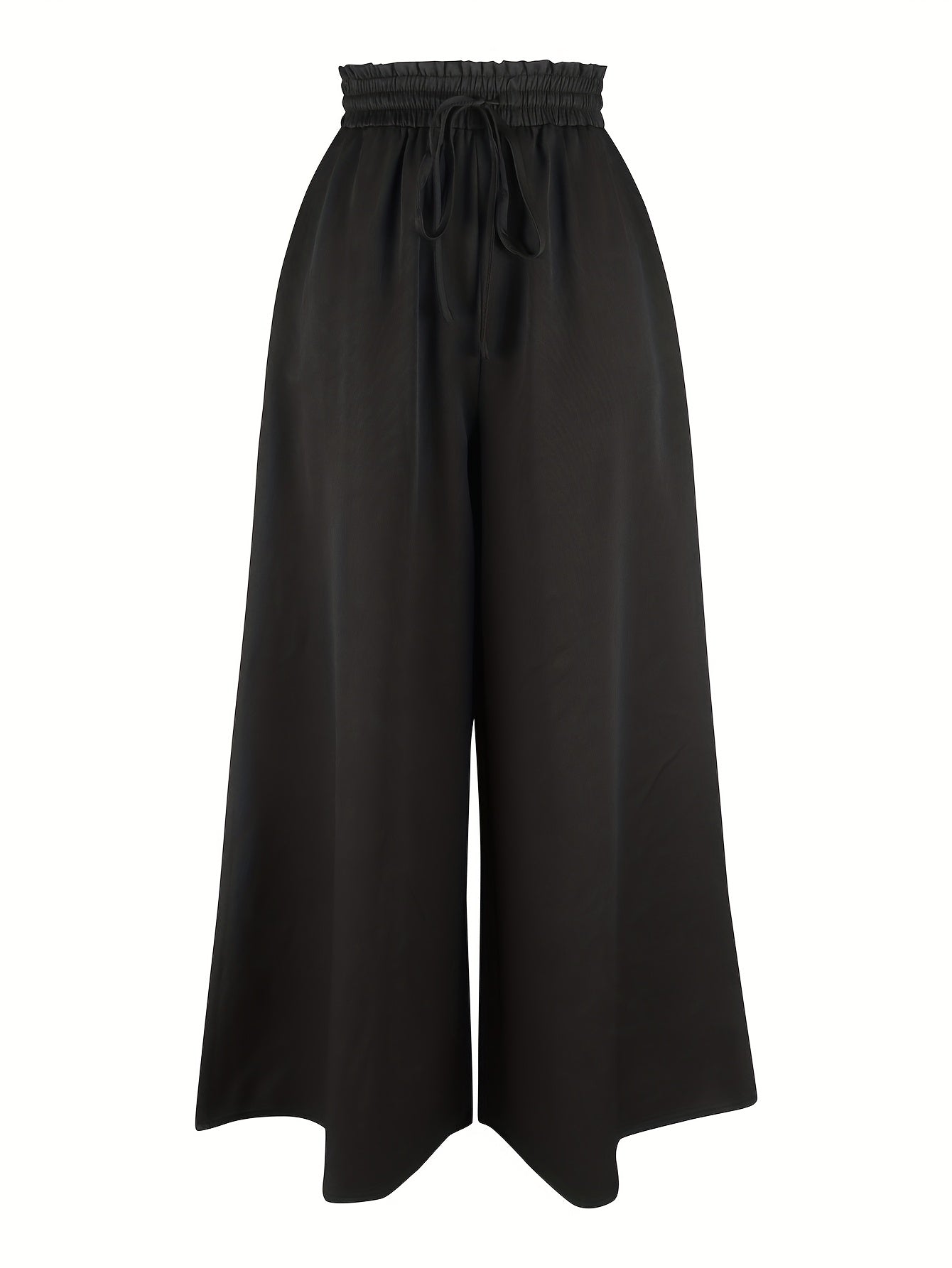 Women's Wide Leg Pants - High Waist Wide leg 89 – Black option – view 4