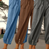 Denim blue + brown + dark gray