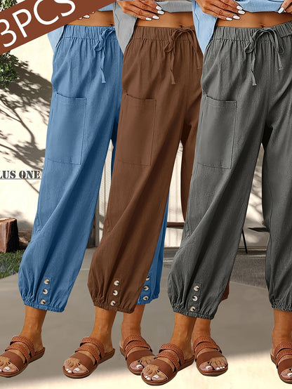 Women's Wide Leg Pants - Pocket Detail – Black option – view 5