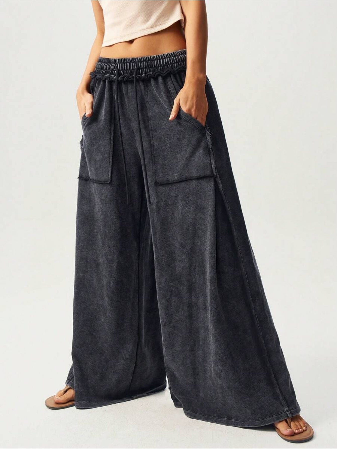 Women's Wide Leg Pants - Stretch Wide leg 69 detail view