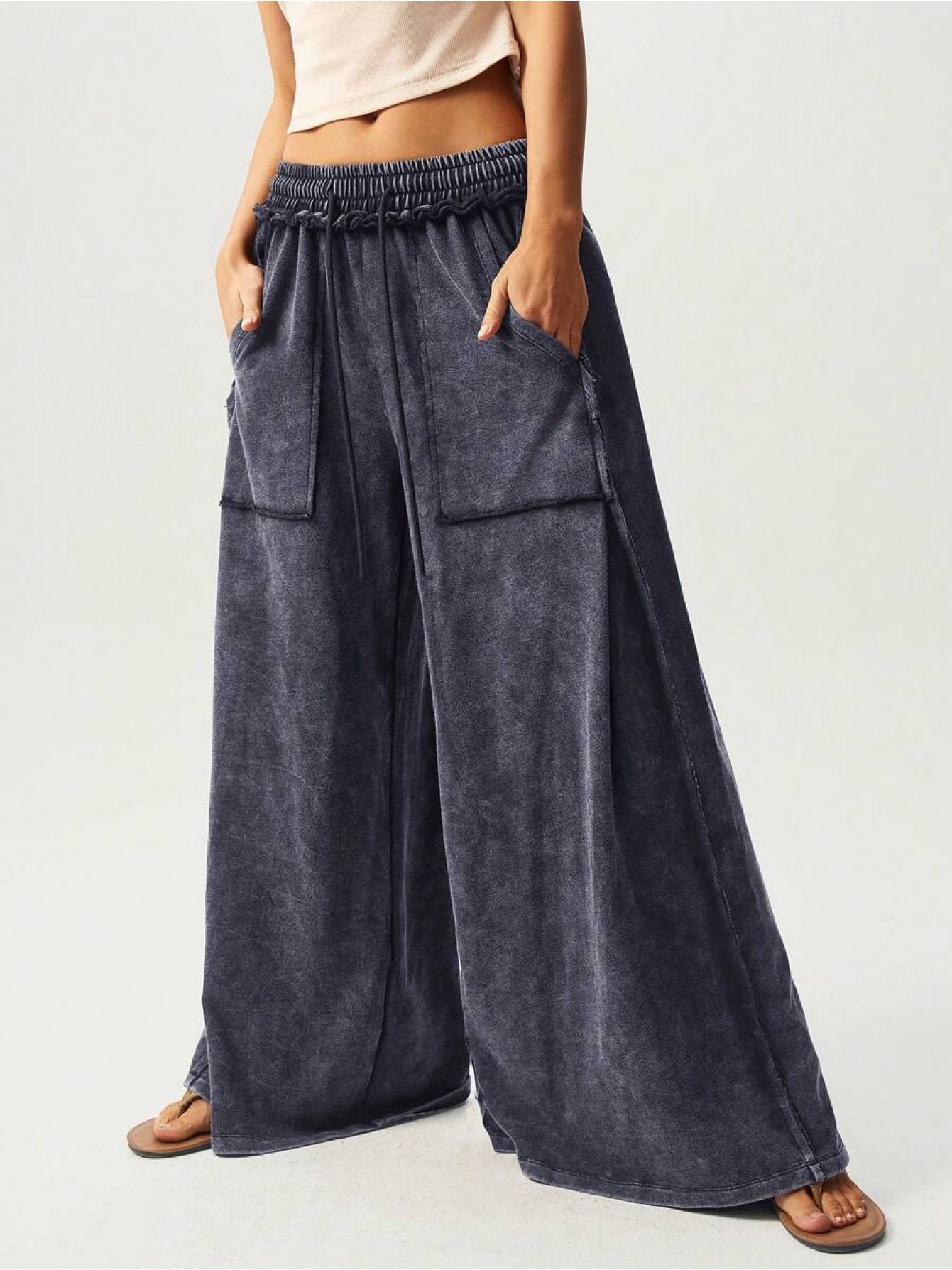 Women's Wide Leg Pants - Stretch Wide leg 69 detail view