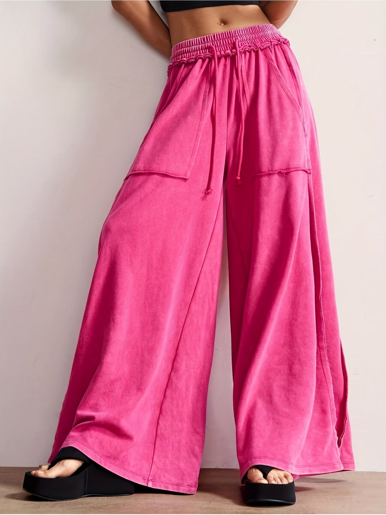 Women's Wide Leg Pants - Stretch Wide leg 69 detail view