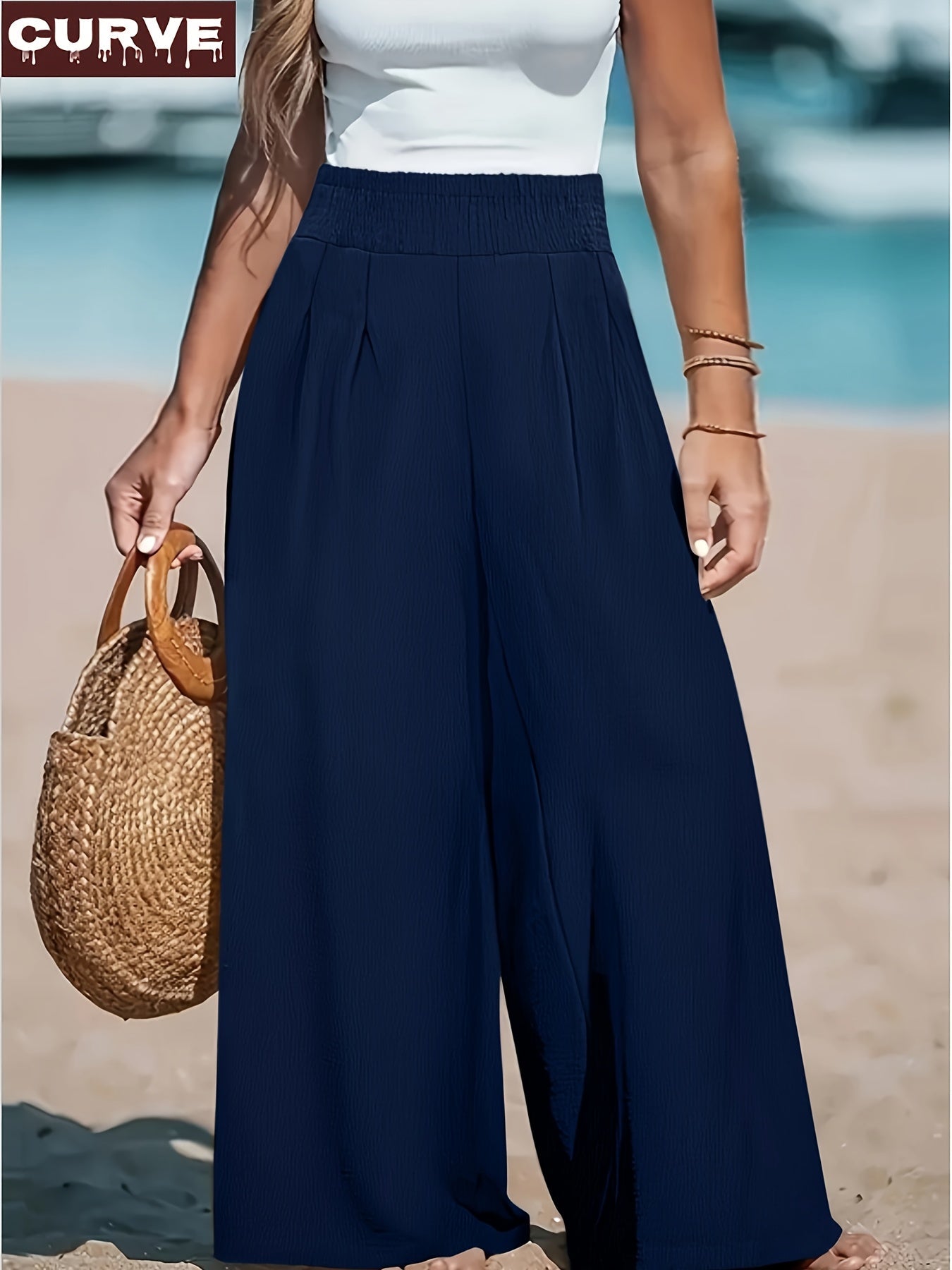 Women's Wide Leg Pants - Stretch Wide leg 81 detail view