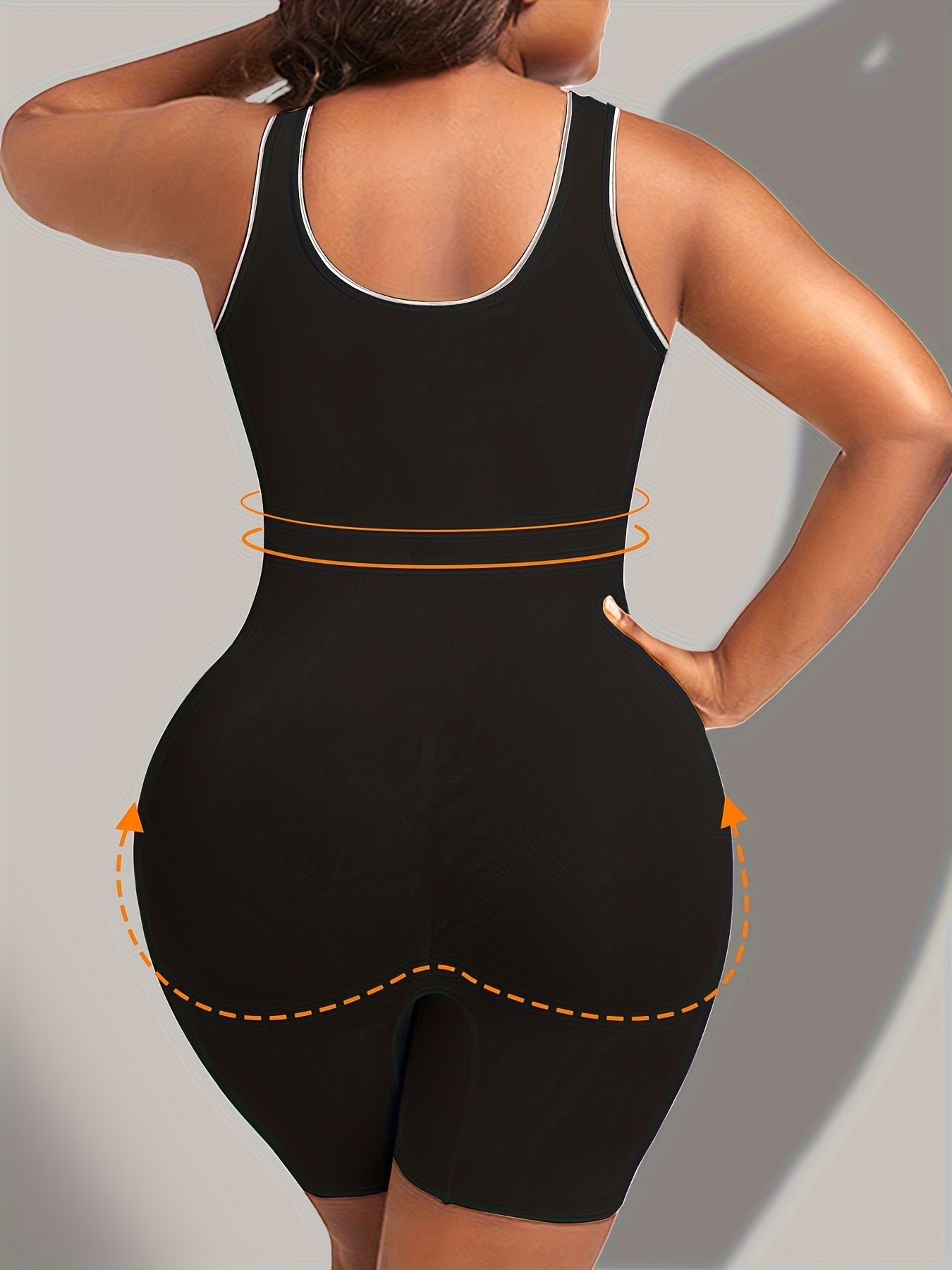 Women's Wide Strap Shapewear Bodysuit - Plus Size Seamless Body Shaper – view 9