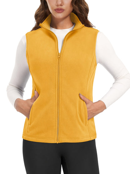 Women's Windproof Denim Zip-Up Vest – Khaki option – view 3