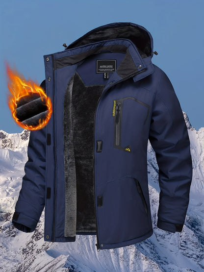 Women's Windproof Fleece Zip-Up Coat – Blue option – view 3