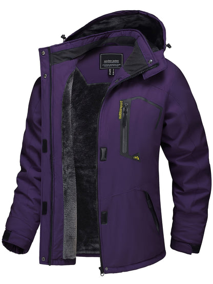 Women's Windproof Fleece Zip-Up Jacket – Purple option – view 2