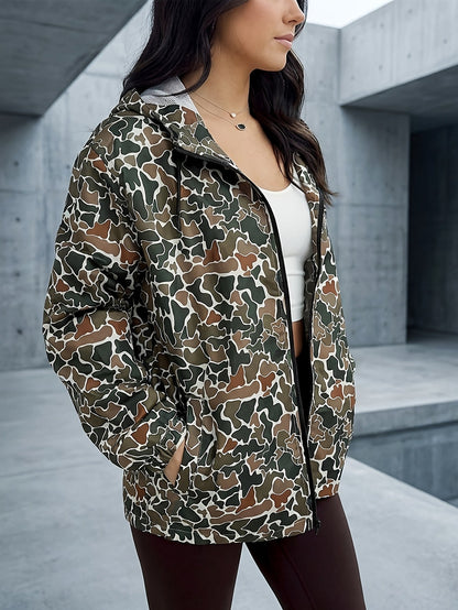 Women's Windproof Graphic Pullover Hoodie detail view