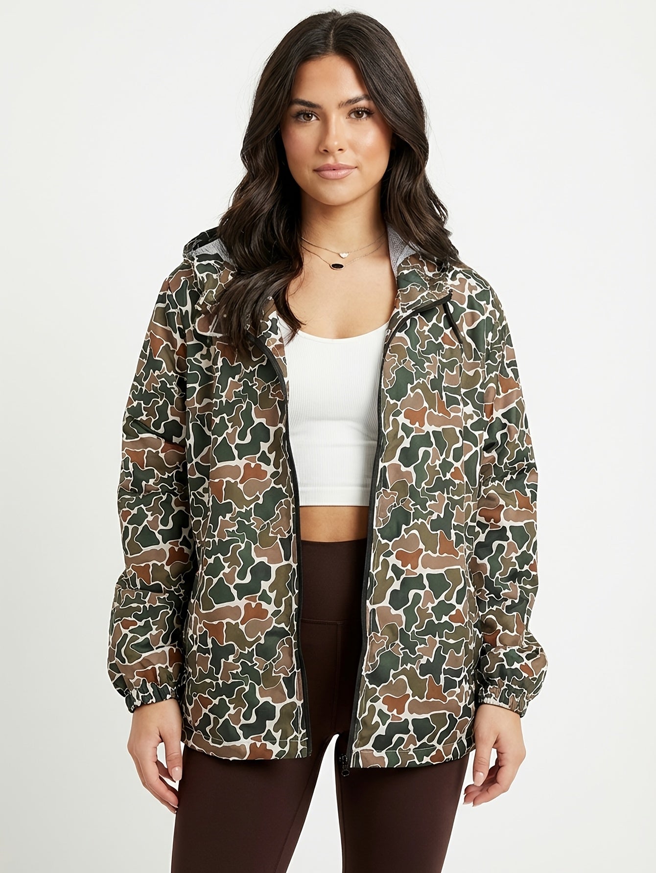 Women's Windproof Graphic Pullover Hoodie detail view